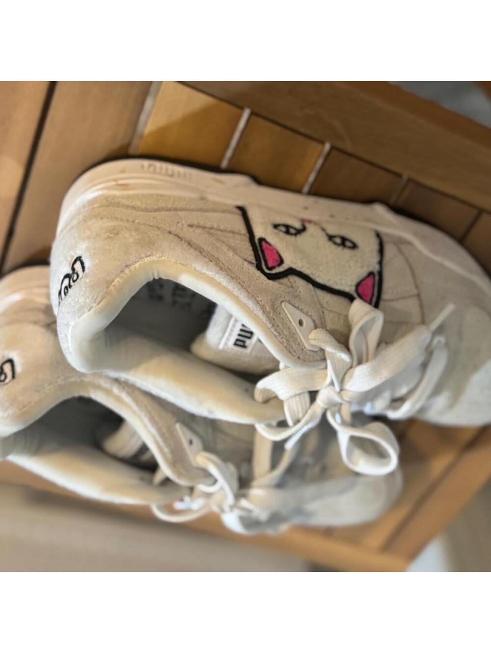 PUMA x RIPNDIP Suede Sneakers | US Women’s 8 | White Nermal Cat Limited Edition